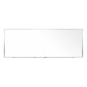 Pemberly Row Porcelain Whiteboard Aluminum Frame Magnetic 4x12ft 2PCs  w/Joiner