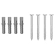 Pemberly Row 3 Bikes Galvanized Steel Bike Rack in Silver Finish