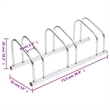 Pemberly Row 3 Bikes Galvanized Steel Bike Rack in Silver Finish
