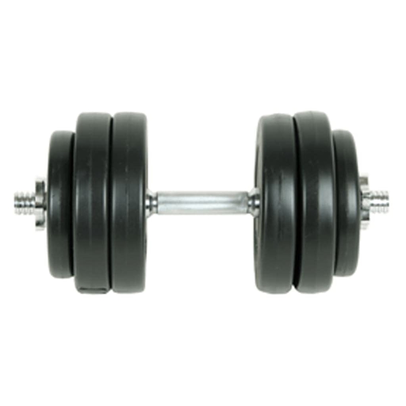Pemberly Row 9 Piece Dumbbell Set in Black with Star-shaped Screw Collars