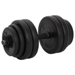 Pemberly Row Ergonomic Dumbbells in Black with 4 Star Locks (Set of 2)