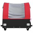 Pemberly Row Sturdy 99.2 lb Iron Bike Trailer in Black and Red