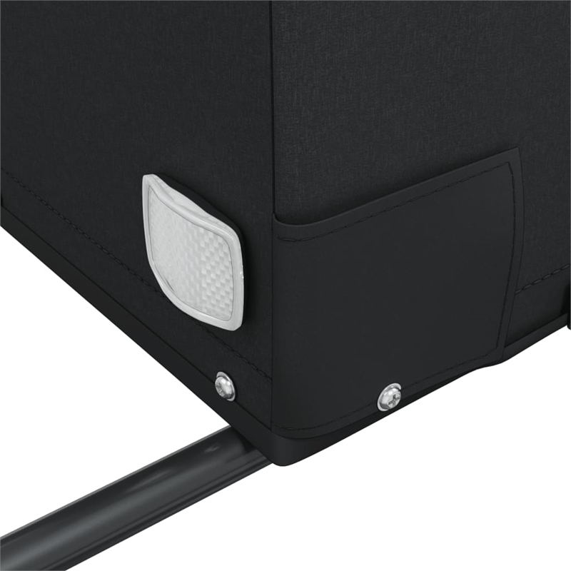 Pemberly Row Sturdy 99.2 lb Iron Bike Trailer in Black and Orange