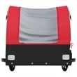 Pemberly Row Sturdy 99.2 lb Iron Bike Trailer in Black and Red