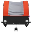 Pemberly Row Sturdy 99.2 lb Iron Bike Trailer in Black and Orange