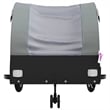 Pemberly Row Sturdy 99.2 lb Iron Bike Trailer in Black and Gray