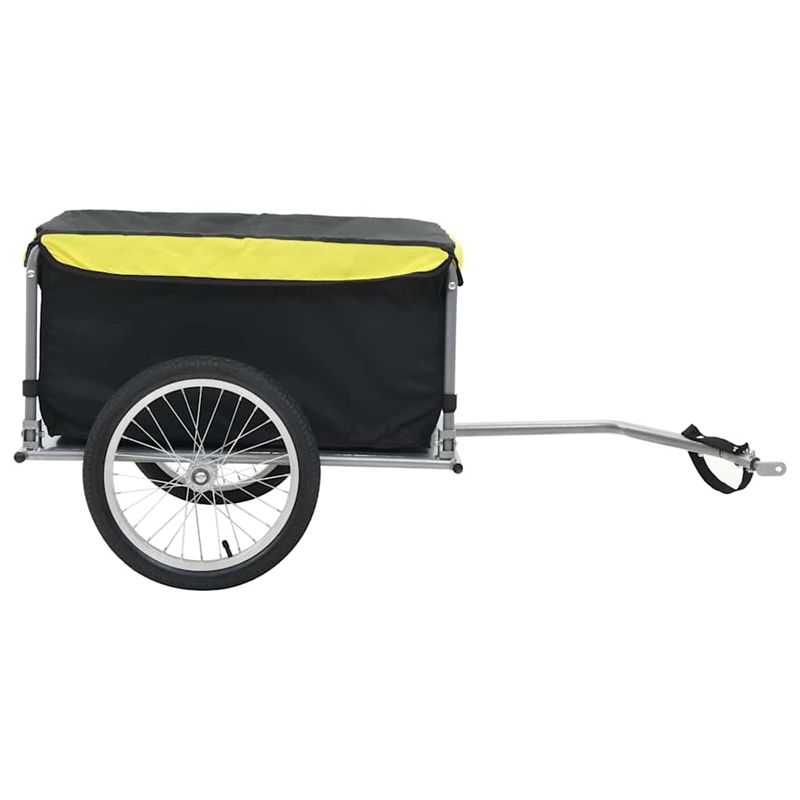 Pemberly Row Versatile 143.3 lb Bike Trailer in Black and Yellow