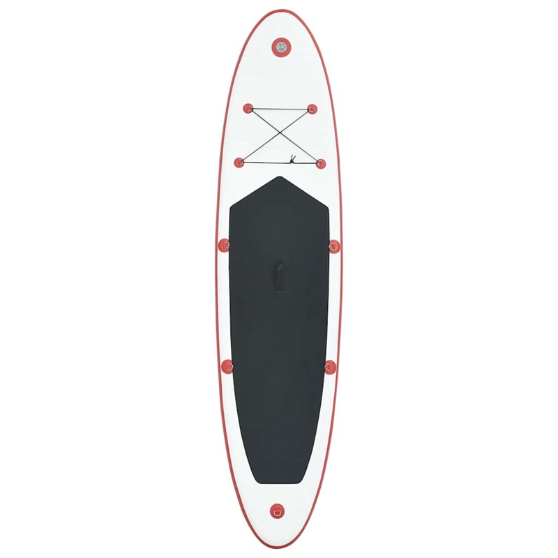 Pemberly Row Inflatable Stand Up Paddle Board Set in Red and White
