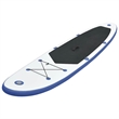 Pemberly Row Inflatable Stand Up Paddle Board Set in Blue and White
