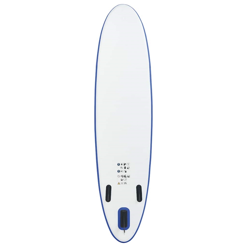 Pemberly Row Inflatable Stand Up Paddle Board Set in Blue and White