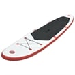 Pemberly Row Inflatable Stand Up Paddle Board Set in Red and White