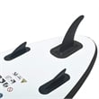 Pemberly Row Inflatable Stand Up Paddleboard Set in Black and White