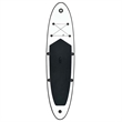Pemberly Row Inflatable Stand Up Paddleboard Set in Black and White