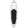 Pemberly Row Inflatable Stand Up Paddleboard Set in Black and White