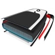 Pemberly Row Inflatable Stand Up Paddleboard Set in Black and White