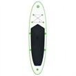 Pemberly Row Inflatable Stand Up Paddleboard Set in Green and White