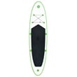 Pemberly Row Inflatable Stand Up Paddleboard Set in Green and White