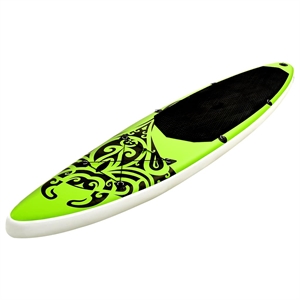 Pemberly Row 120.1&quot Inflatable Stand Up Paddleboard Set in Green