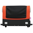 Pemberly Row Sturdy 99.2 lb Iron Bike Trailer in Black and Orange