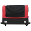 Pemberly Row Sturdy 99.2 lb Iron Bike Trailer in Black and Red