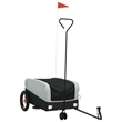 Pemberly Row Sturdy 66.1 lb Iron Bike Trailer in Black and Gray