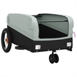 Pemberly Row Sturdy 66.1 lb Iron Bike Trailer in Black and Gray