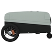 Pemberly Row Sturdy 66.1 lb Iron Bike Trailer in Black and Gray