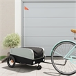 Pemberly Row Sturdy 66.1 lb Iron Bike Trailer in Black and Gray
