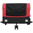 Pemberly Row Sturdy 99.2 lb Iron Bike Trailer in Black and Red
