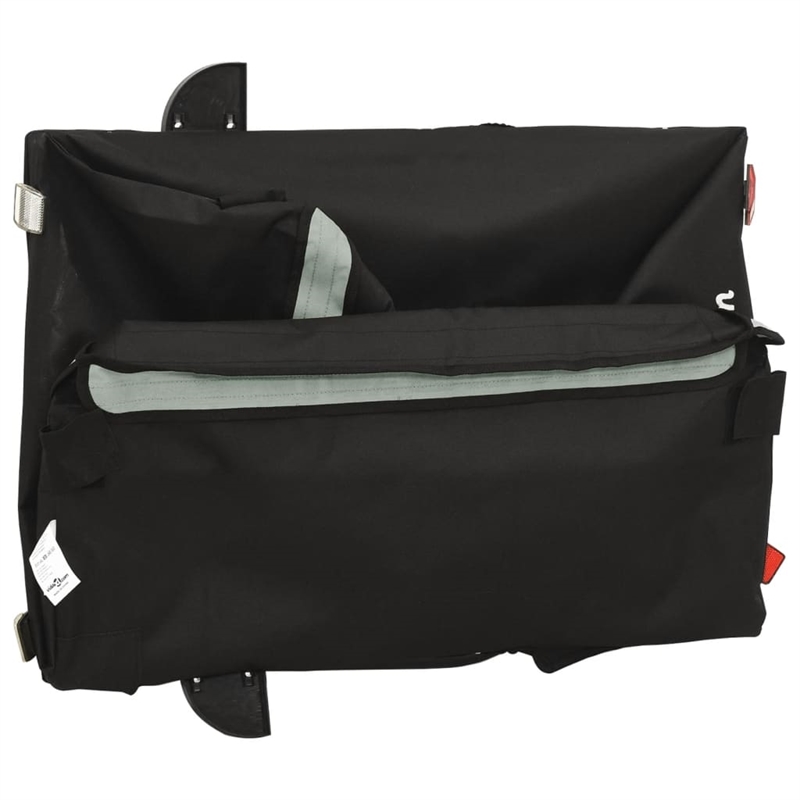 Pemberly Row Sturdy 99.2 lb Iron Bike Trailer in Black and Gray