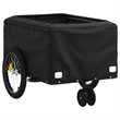 Pemberly Row Sturdy 66.1 lb Iron Bike Trailer in Black and Red