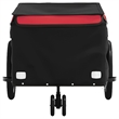 Pemberly Row Sturdy 66.1 lb Iron Bike Trailer in Black and Red