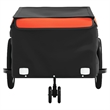 Pemberly Row Sturdy 99.2 lb Iron Bike Trailer in Black and Orange