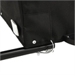 Pemberly Row Sturdy 99.2 lb Iron Bike Trailer in Black and Orange