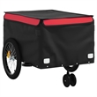Pemberly Row Sturdy 99.2 lb Iron Bike Trailer in Black and Red