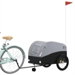 Pemberly Row Versatile 99.2 lb Iron Bike Trailer in Black and Gray