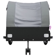 Pemberly Row Versatile 99.2 lb Iron Bike Trailer in Black and Gray