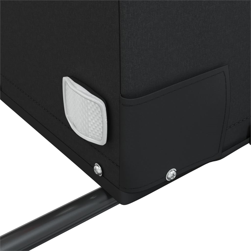 Pemberly Row Versatile 99.2 lb Iron Bike Trailer in Black and Gray