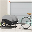 Pemberly Row Versatile 99.2 lb Iron Bike Trailer in Black and Gray