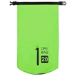 Pemberly Row Lightweight and Durable 5.3 gal PVC Dry Bag with Zipper in Green