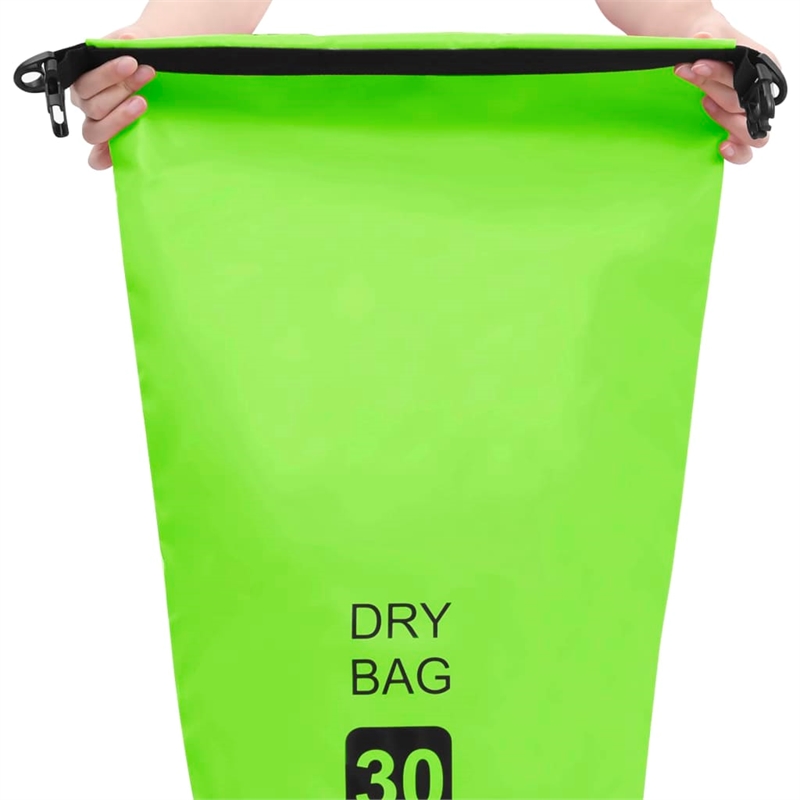 Pemberly Row Lightweight and Durable 7.9 gal PVC Dry Bag in Green