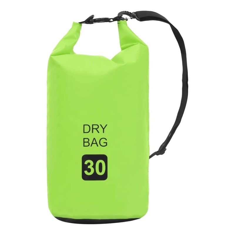 Pemberly Row Lightweight and Durable 7.9 gal PVC Dry Bag in Green