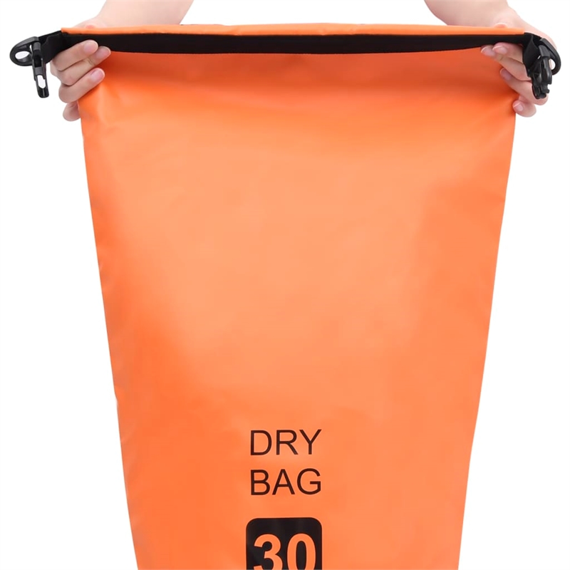 Pemberly Row Lightweight and Durable 7.9 gal PVC Dry Bag in Orange