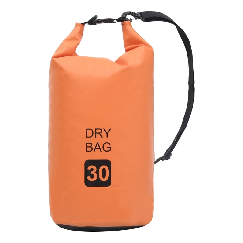 Pemberly Row Lightweight and Durable 7.9 gal PVC Dry Bag in Orange
