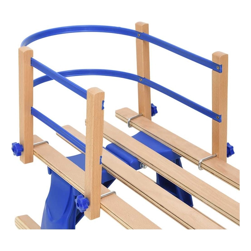 Pemberly Row Contemporary Plywood Backrest for Sledge in Blue