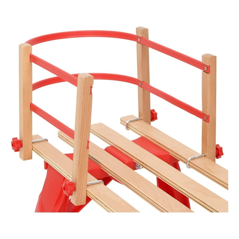 Pemberly Row Contemporary Plywood Backrest for Sledge in Red