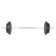 Pemberly Row Versatile 198.4lbs Barbell and Dumbbell Set in Black