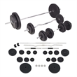Pemberly Row Versatile 198.4lbs Barbell and Dumbbell Set in Black