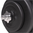Pemberly Row Versatile 264.6 lbs Barbell and Dumbbell Set in Black
