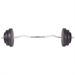 Pemberly Row Versatile 264.6 lbs Barbell and Dumbbell Set in Black